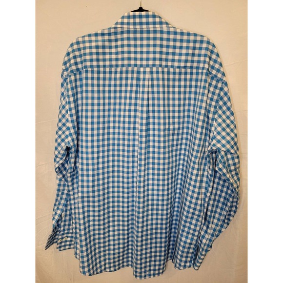 Peter Millar 100% Cotton Blue Check Shirt Mens XL - Picture 4 of 4